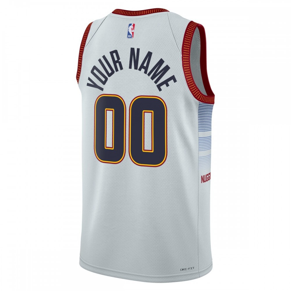 Denver Nuggets Unisex 2022/23 Swingman Custom Jersey - City Edition - Gray-Pro Kit Vault | Brand New 26/27 Sports Jerseys